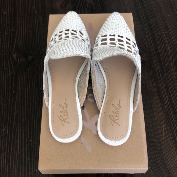 White leather woven mules - Picture 3 of 5
